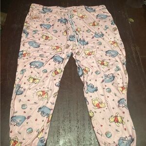 Disney Pink Pajama Bottoms with Winnie the Pooh and Eeyore